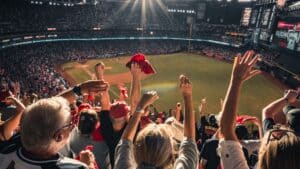 Sports crowd cheering